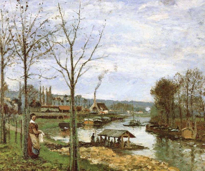 Camille Pissarro Seine River Edge